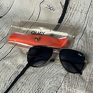 Quay Australia Black and Gold Sunglasses